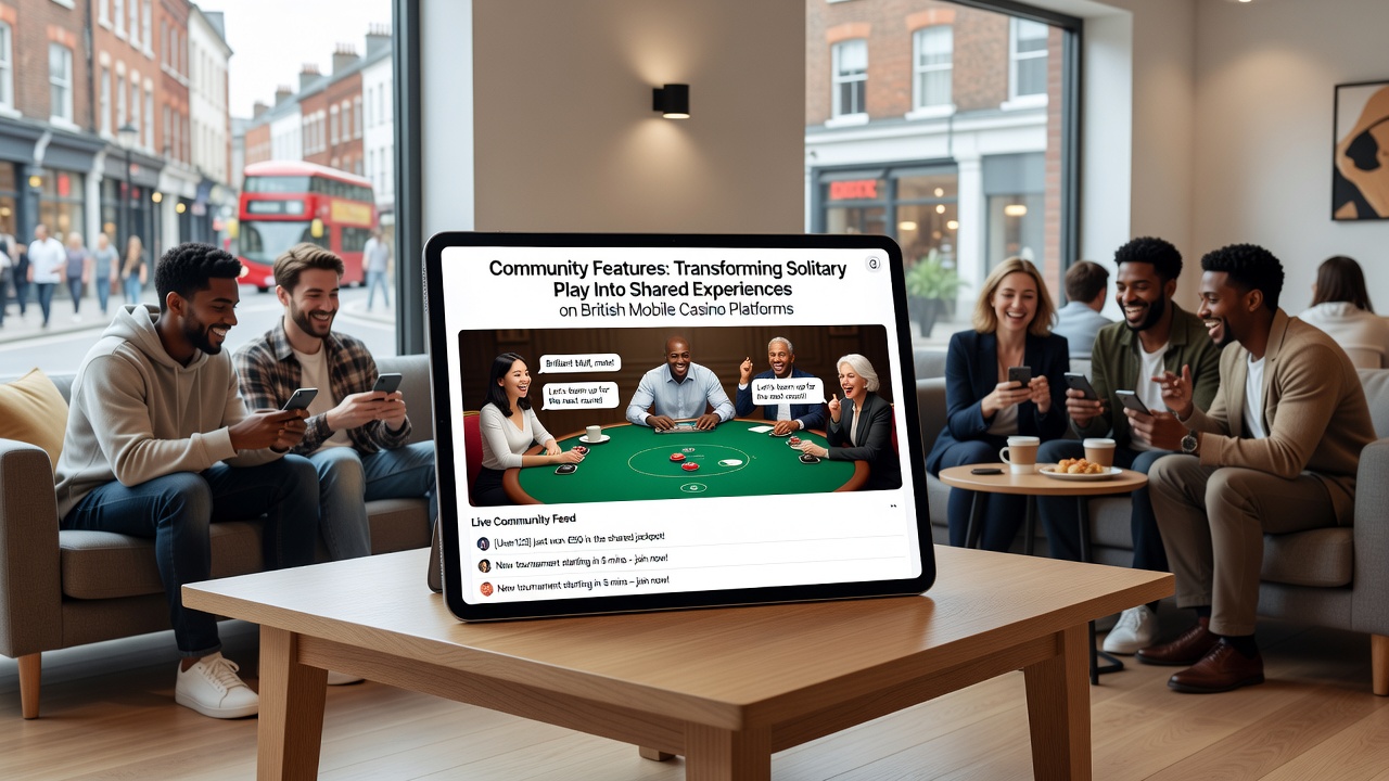 Group of players participating in a virtual tournament displayed on mobile screens with leaderboards and chat overlays