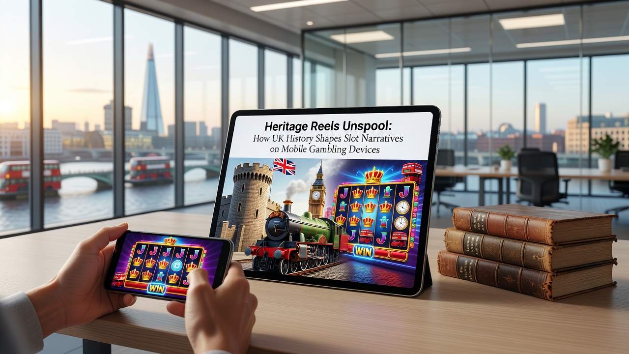 Mobile slot screen displaying British historical symbols and reel mechanics