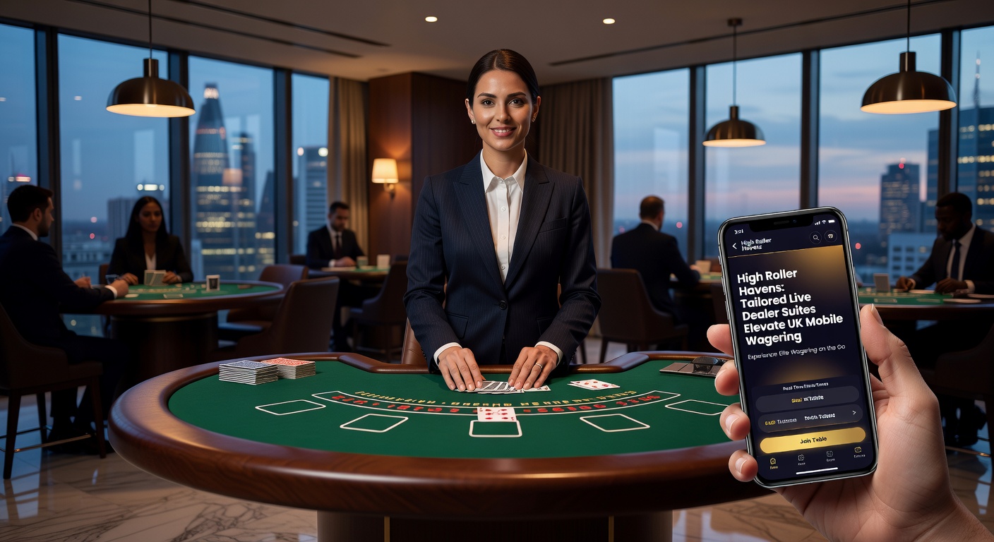 VIP live dealer baccarat suite interface on mobile, highlighting custom bet limits and personalized dealer interaction