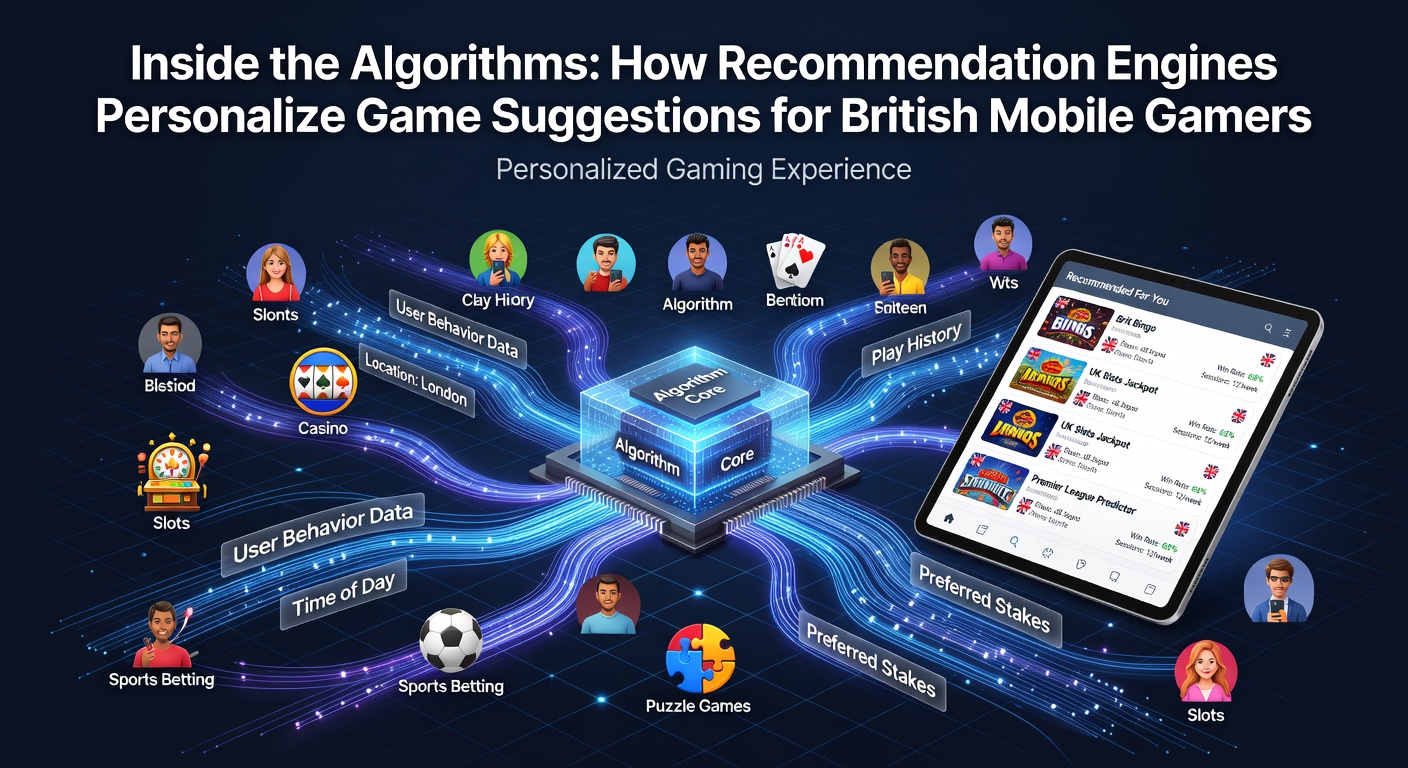 Diagram showing recommendation engine data flows in mobile gambling apps