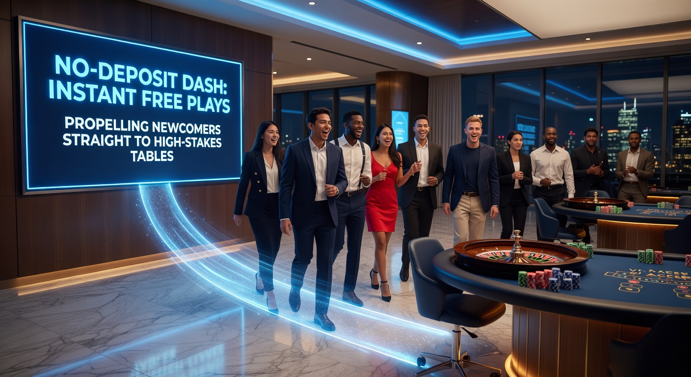 A newcomer player swiftly advancing from free play credits to a vibrant high-stakes poker table interface on a mobile casino app