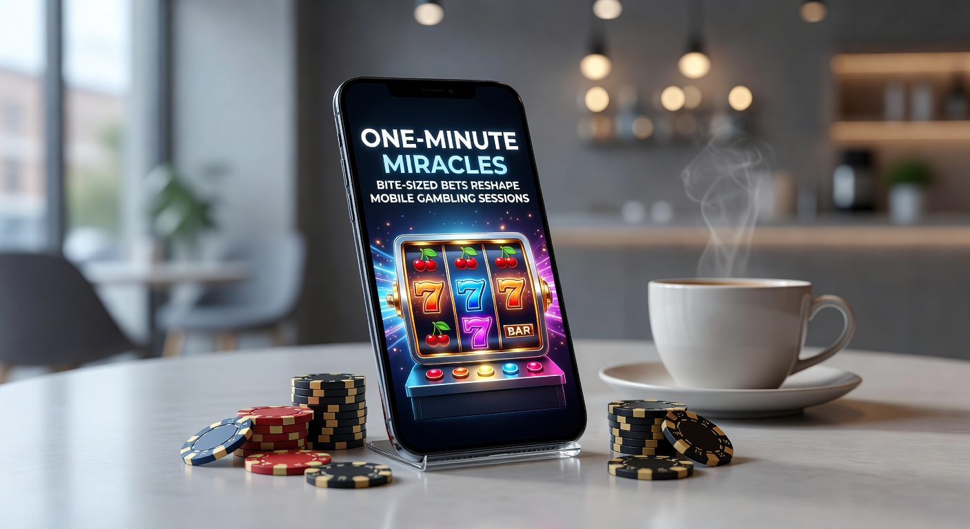 Mobile phone screen displaying a quick-spin slot game with a one-minute timer ticking down during a gambling session